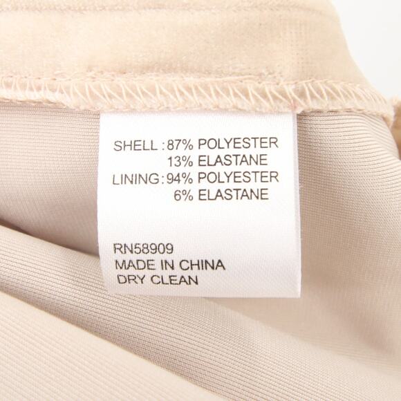 Antonio Melani Jumpsuit Champagne Beige Velvet Long Sleeve V Neck Wrap Tie 0 - Picture 10 of 12